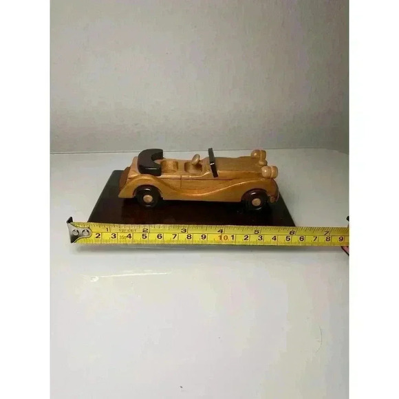 Vintage Car Wall Decor Or Box Topper Wooden 6" Long - Picture 7 of 9